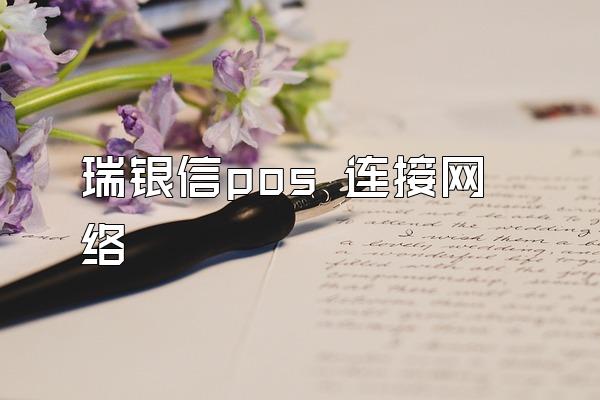 瑞银信pos 连接网络